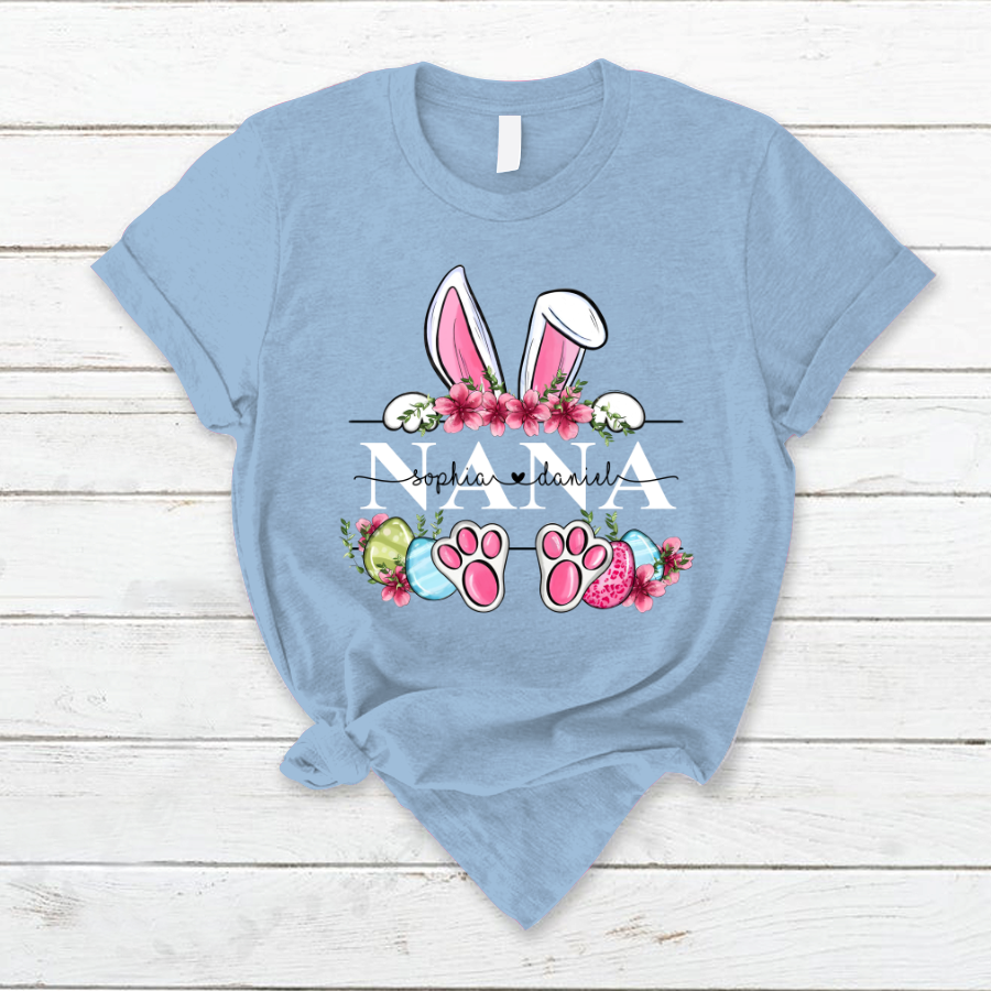 Nana Bunny And Kids, Gift For Grandma, Grammy, Mama, Nana, Mimi, Mother Day CTH01 T-Shirt