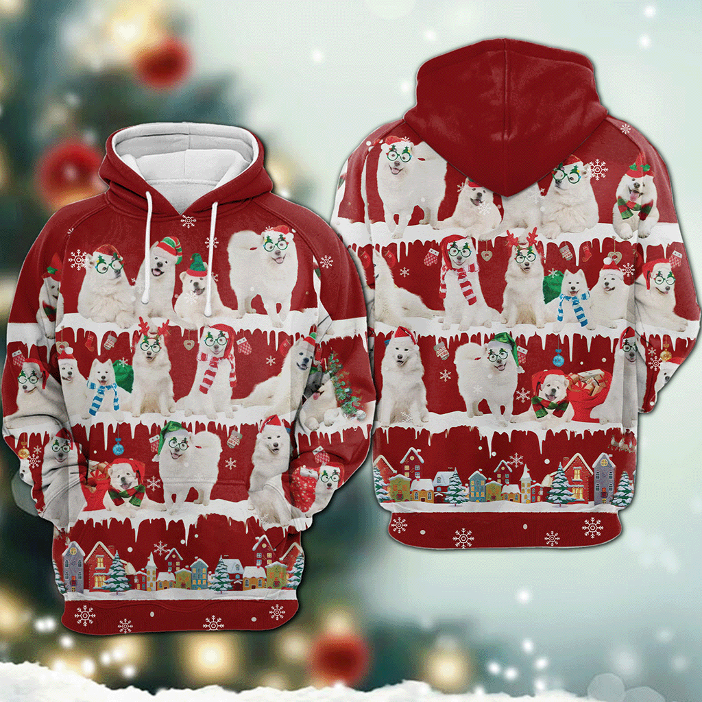 Samoyed - Snow Christmas - 3D Hoodie
