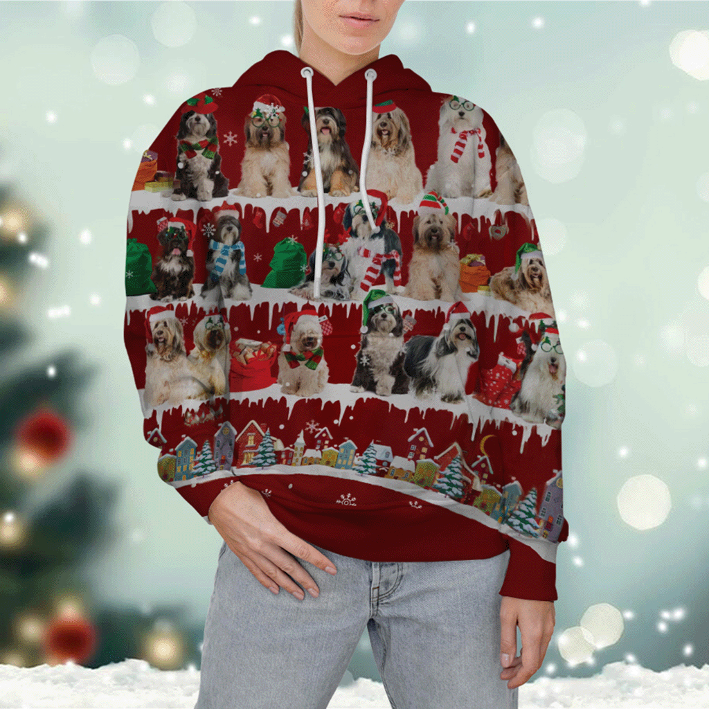Tibetan Terrier - Snow Christmas - 3D Hoodie