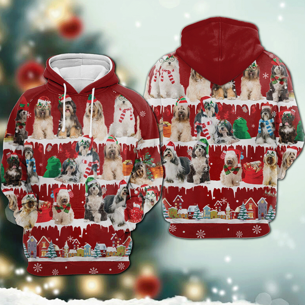 Tibetan Terrier - Snow Christmas - 3D Hoodie