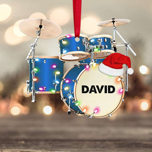 Drum Set - Personalized Christmas Ornament - Gift For Drum Lovers